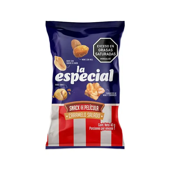 Mani La Especial Snack De Pelicula Caramelo Y Sal 40g
