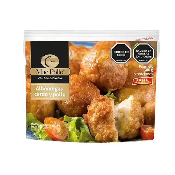 Albóndiga De Pollo Y Cerdo 400gr Mac Pollo