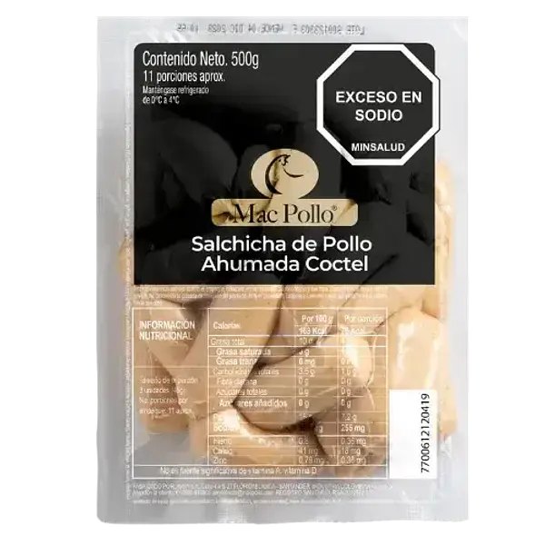 Salchicha Coctel 500gr Mac Pollo