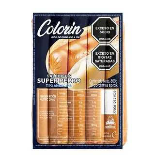 Salchicha Super Perro 800gr Mac Pollo Colorin