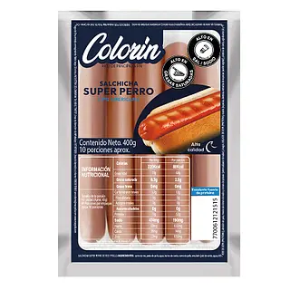 Salchicha Super Perro 400gr Mac Pollo Colorin