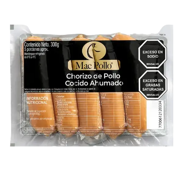 Chorizo Ahumado 300gr Mac Pollo