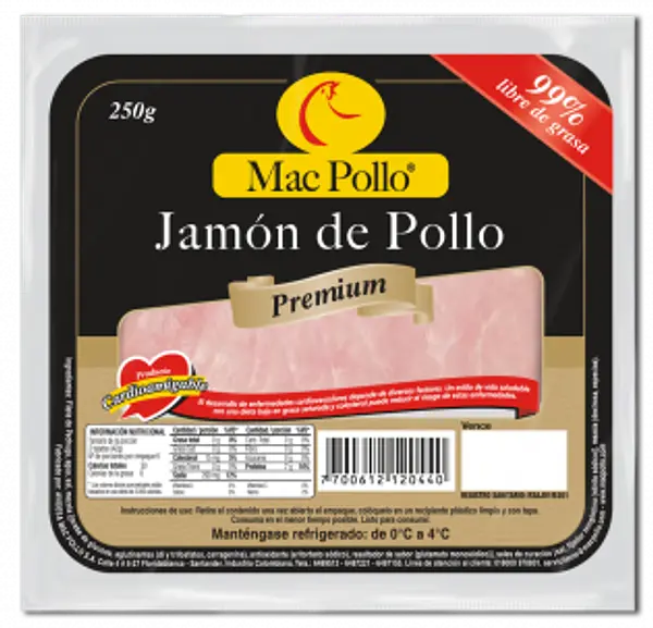 Jamon Premium 250gr Mac Pollo