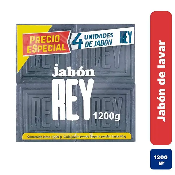 Jabon Rey Barra 1200gr
