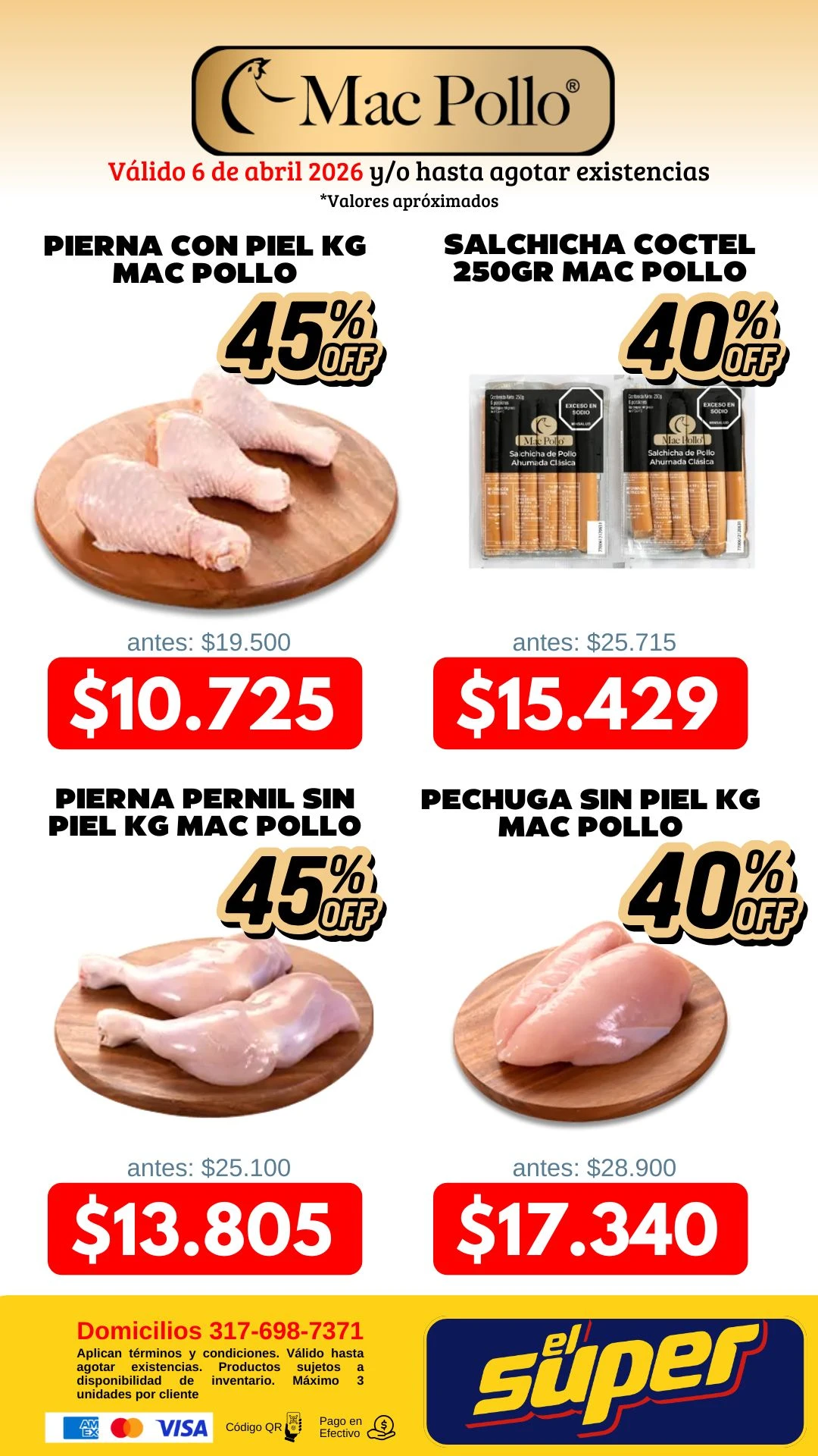 Súper ofertas Mac Pollo 23 de Febrero