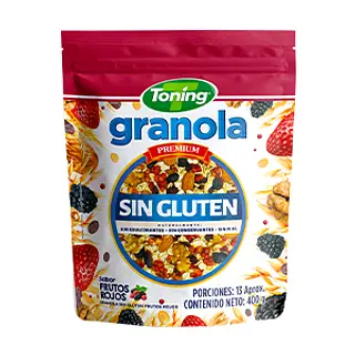 Granola Toning Sin Gluten Frutos Rojos 400g