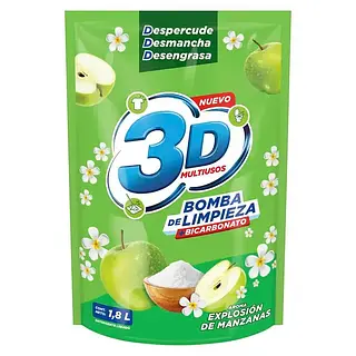 Detergente 3d Multiusos Manzana Doypack 1.8l