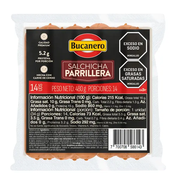 Salchicha Parrillera Bucanero 480gr