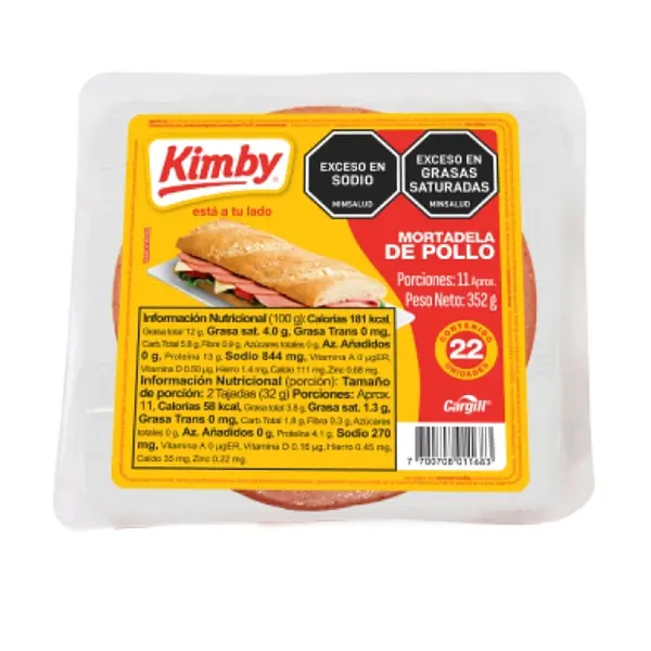 Mortadela De Pollo Kimby 352gr