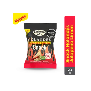 SNACK QUESO JALAPEÑO Y LIMON DESHIDRATADO ALPINA 23G