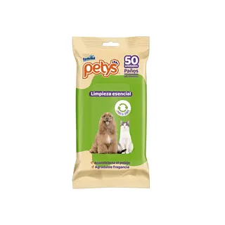 PAÑITOS HUMEDOS FAMILIA MASCOTAS PETYS 50UND