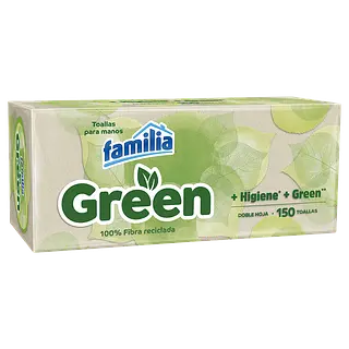 TOALLA PARA MANOS FAMILIA GREEN 150UND