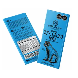 BARRA DE CACAO DORIGENN 70% HUILA 12G