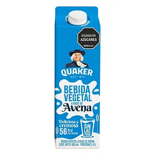 bebida vegetal quaker a base avena 900ml