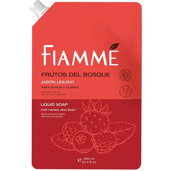 JABON LIQUIDO FIAMME DOYPACK FRUTOS DEL BOSQUE 900ML