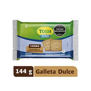 GALLETA TOSH ZERO CASERA 6*24G